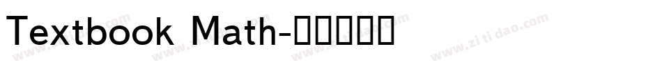 Textbook Math字体转换